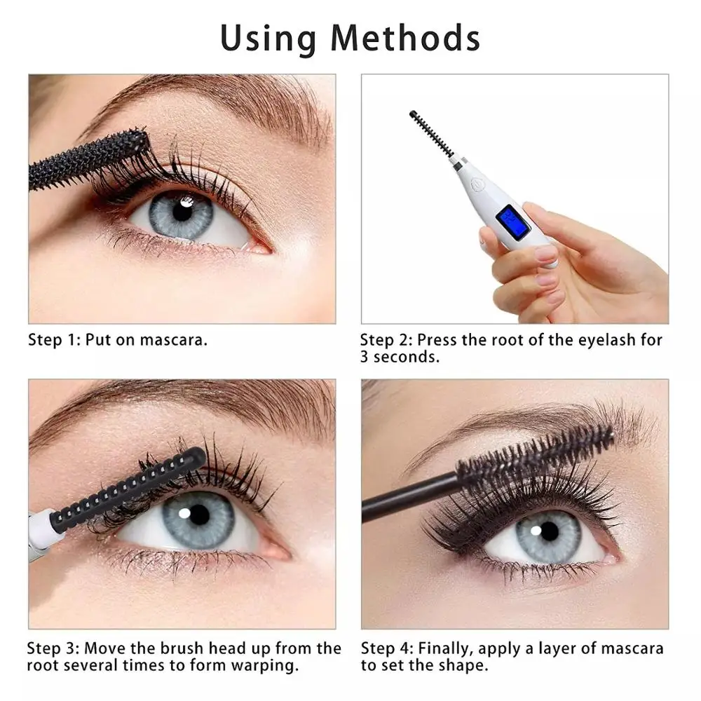 

New Electric Eyelash Curler USB Rechargeable Electric Heated Eyelash Long-Lasting Electric Ironing Eyelash Curler Device