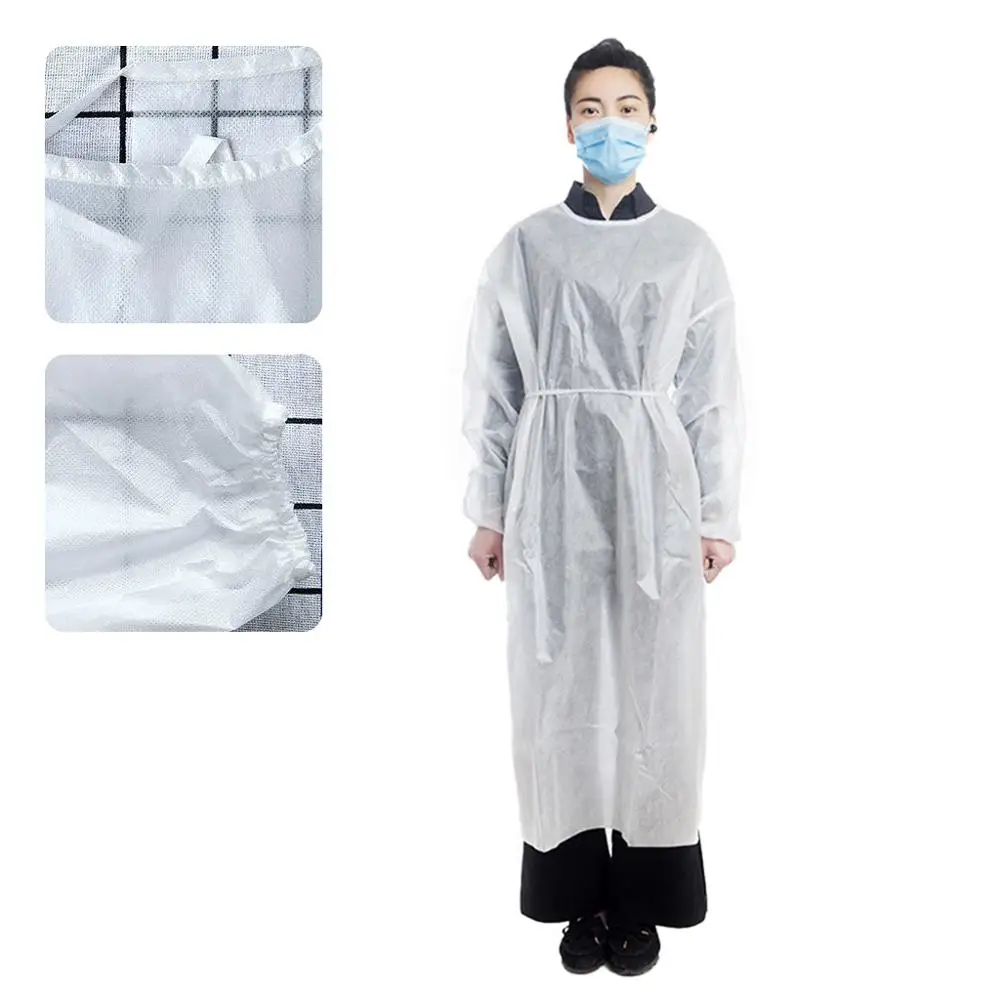 Одноразовая Защитная одежда без пыли водонепроницаемые изоляционные халаты
