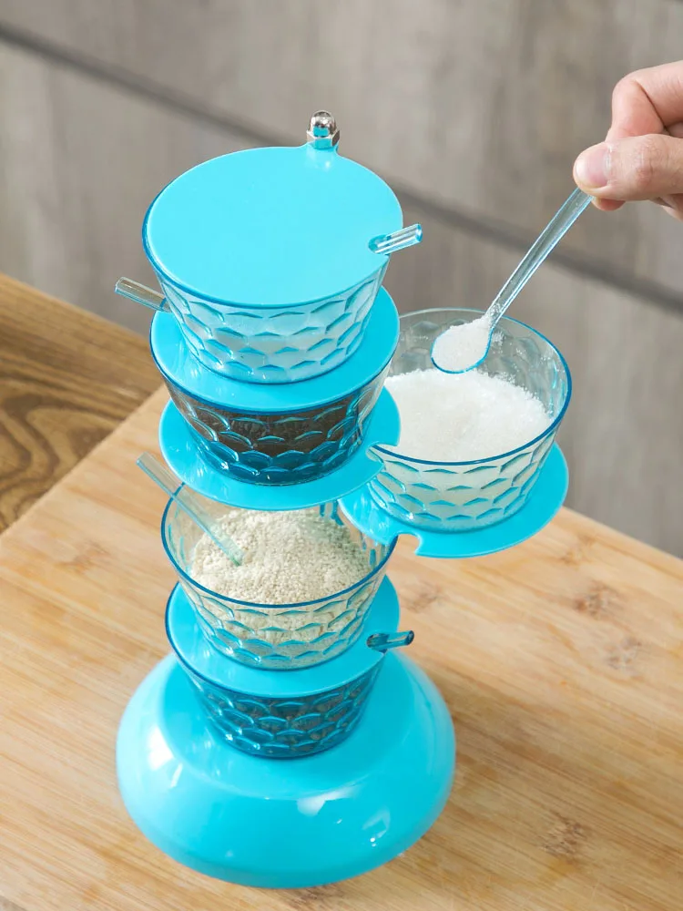 5 слоев вращающаяся коробка для специй баночек со пряностей контейнер хранения