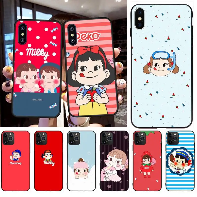 Мягкий силиконовый чехол для телефона PENGHUWAN Peko молочного цвета из ТПУ iPhone 11 pro XS MAX