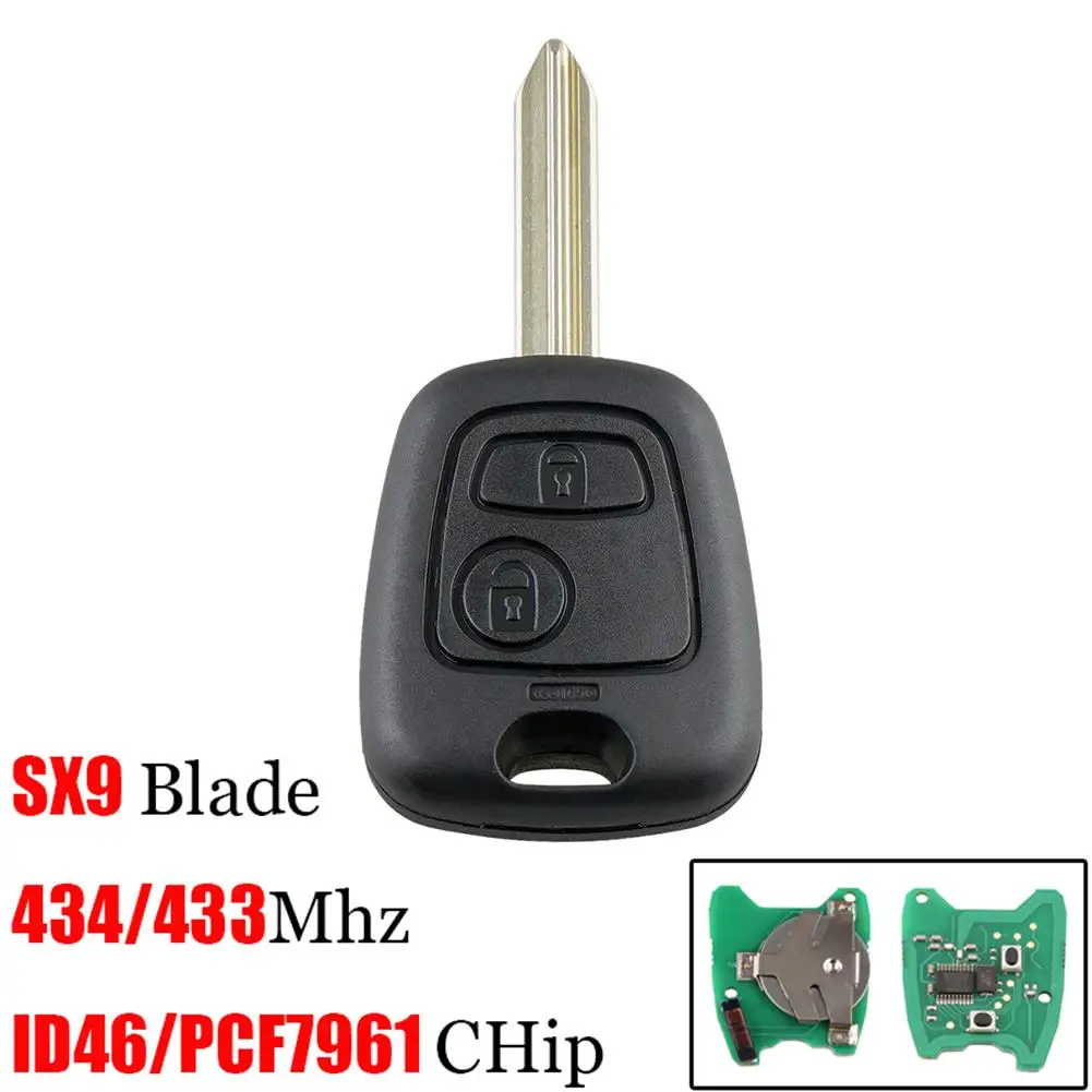 Автомобильный пульт дистанционного управления 2 кнопки 433 МГц для Citroen Saxo Picasso Xsara