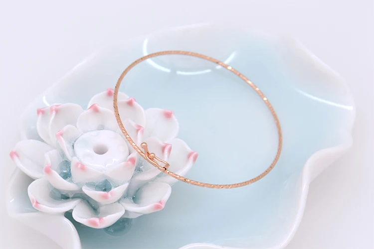 Горячее блестящее лазерное розовое/Белое 18K чистое Настоящее твердое настоящее золото AU750 браслеты для женщин девушки высококлассные модные ювелирные изделия подарок - Цвет камня: rose