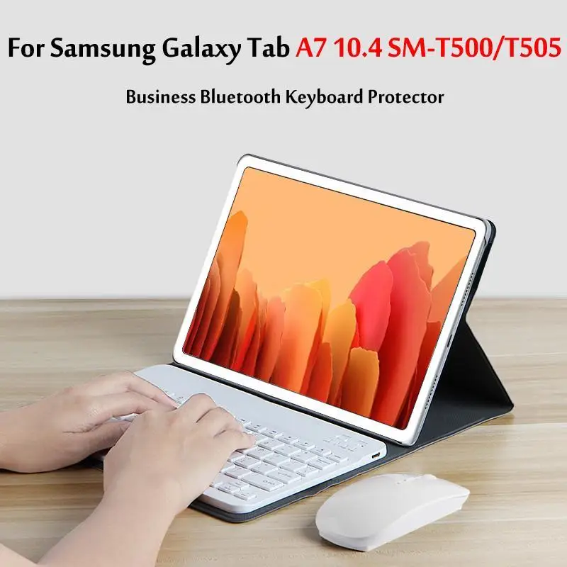 

Bluetooth keyboard case Samsung Galaxy Tab A7 10.4 2020 SM-T500 SM-T505 T500 T505 wireless keyboard tablet cover shell