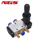 4H210-0608 4H310-0810 4H410-15 2-позиционный 5-портовый ручной пневматический ручной клапан с глушителем и фитингом