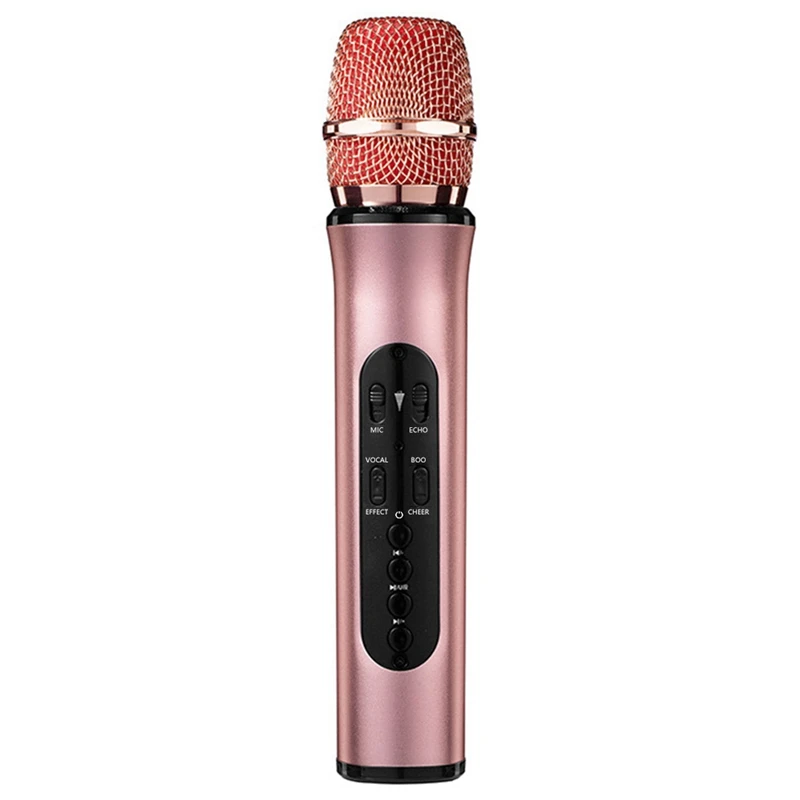 

NEW-Wireless Bluetooth Karaoke Microphone Portable Handheld Dynamic Microphone Dual Speake for PC IPhone Android