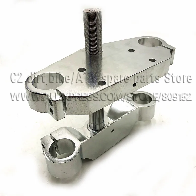 Алюминиевый мотоциклетный кронштейн для руля, 22 мм, 7/8 дюйма, 33 мм, Перевернутый Амортизатор направления устройства, верхняя и нижняя пластины