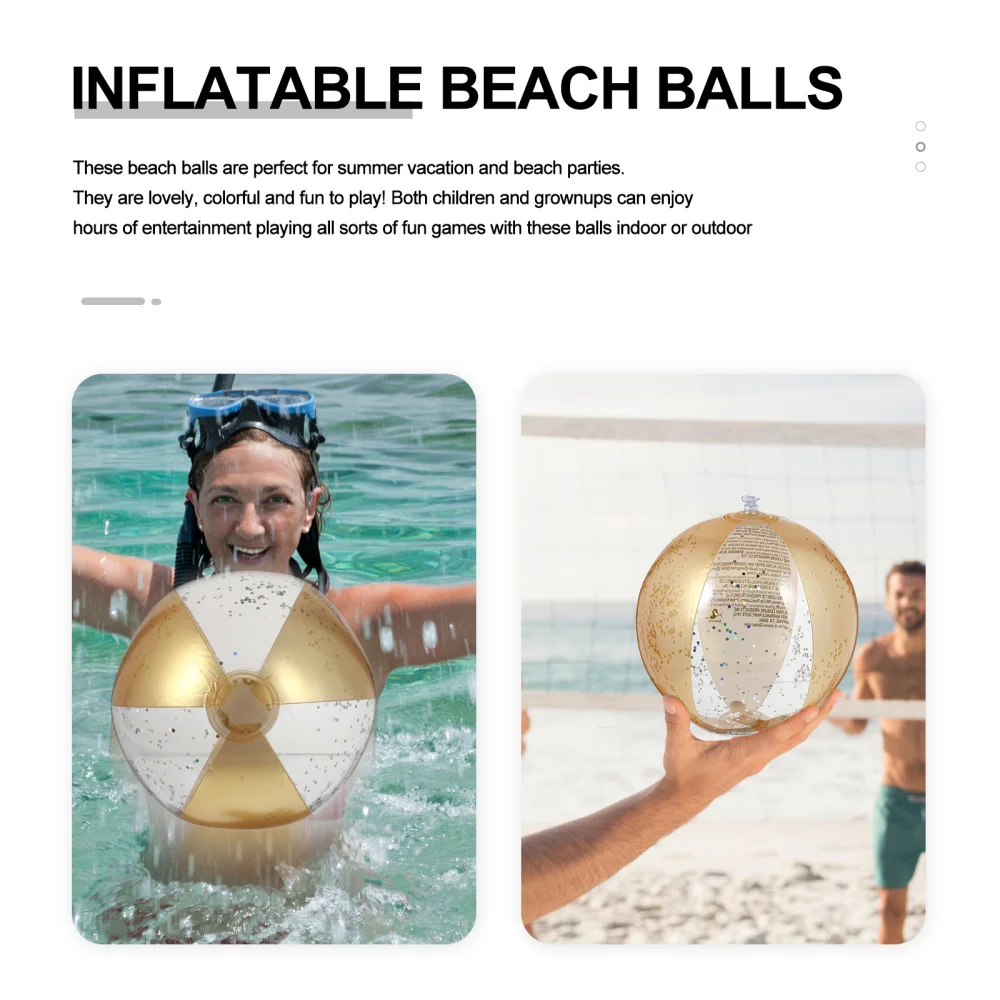 

2pcs Kids Inflatable Beach Balls Summer Pool Party Toys Beach Party Balls