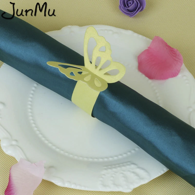 Бумажные кольца для салфеток в форме бабочки свадебного украшения товары