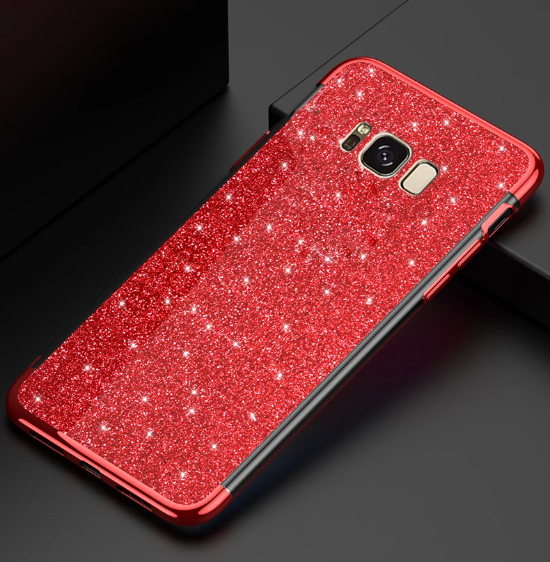 Блестящий Мягкий Силиконовый ТПУ чехол для Samsung Galaxy S8 S9 J4 J6 A6 A8 Plus 2018 A3 A5 A7 J3 J5 J7 2017