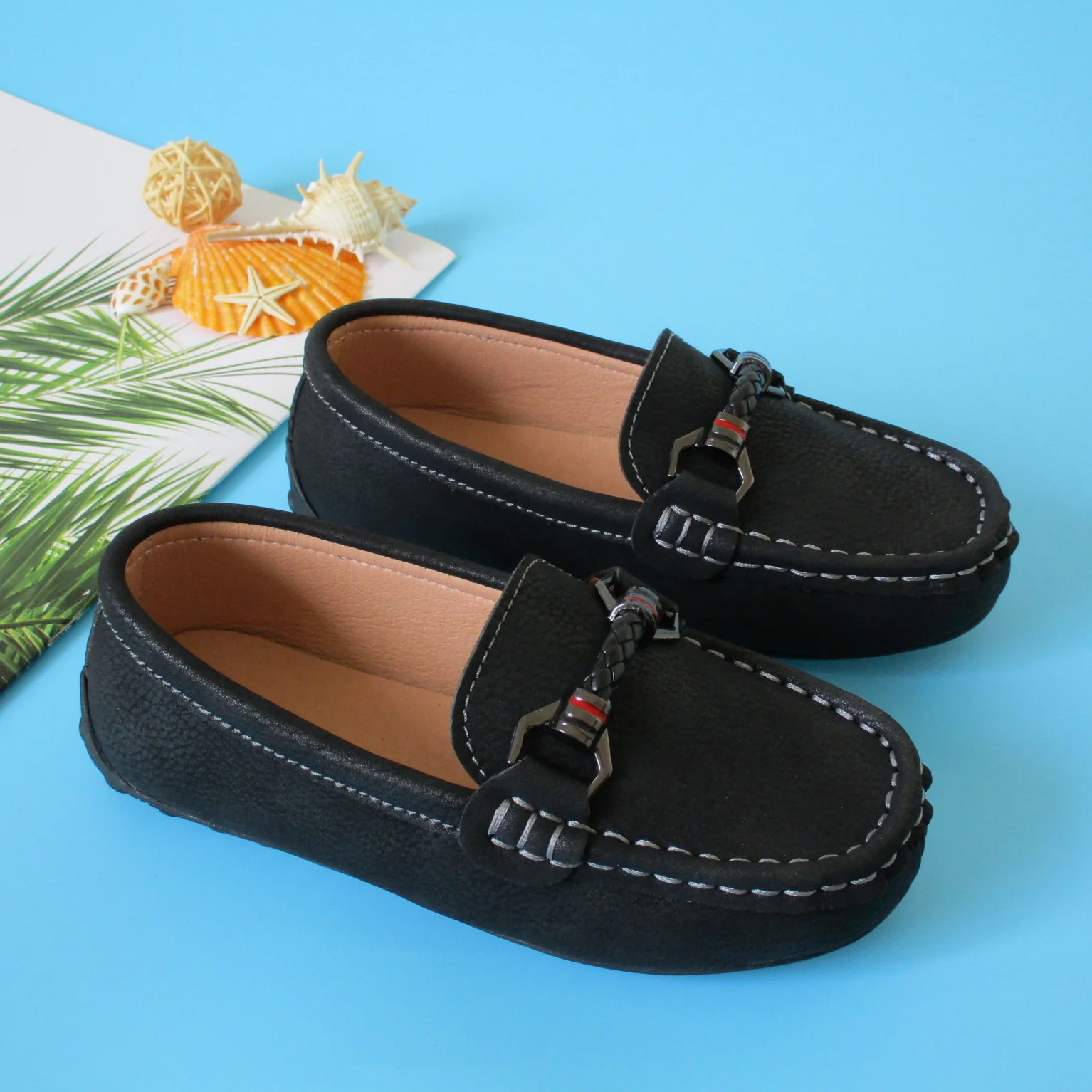 

Boys Girls Shoes Moccasins Kids Loafers Children Flats Soft Casual Boat Shoes Children's Wedding Leather Shoes Autumn Fashion