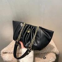 veryme 2022 solid color pu leather shoulder bags for women chain design large capacity tote pack new luxury brand female handbag