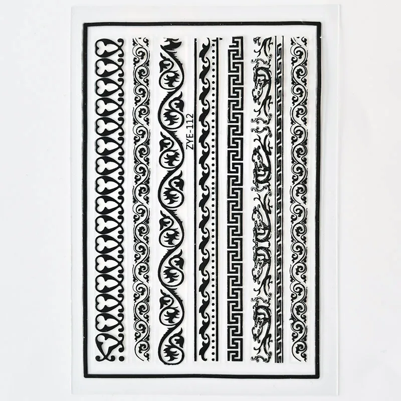 

1Sheet 3D Foils Wraps Sticker Paper Transfer Lovely Decals Nail Decoration Nail Art Accessories DIY Design Tips Nail Stickers 1#