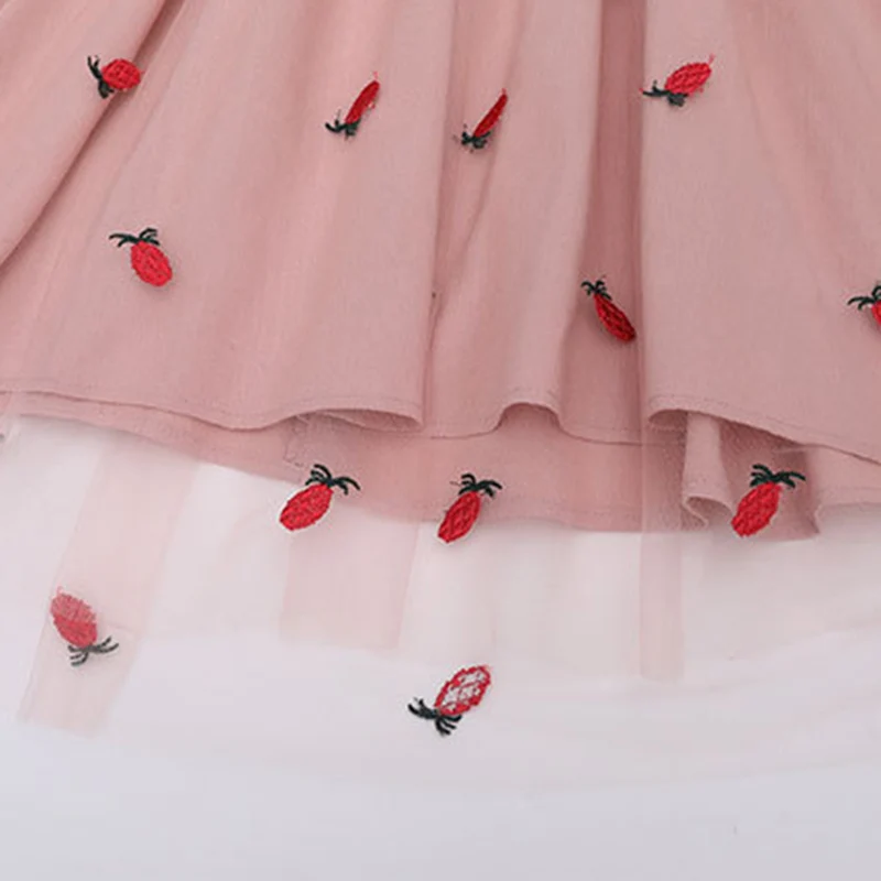 

HE Hello Enjoy 2021 Girls Summer New Lace Dress Girl Clothing Ruffle Sleeveless Bowknot Fashion Girls Casual Dress Kid clothing