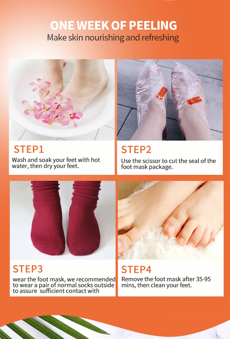 

3packs Whitening Foot Mask Exfoliating Socks for Pedicure Socks Peeling Remove Dead Skin Smooth Feet Mask for Legs Foot Patch