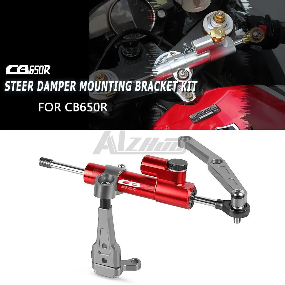 

Motorcycles Accessories Adjustable Steering Stabilize Damper Bracket Mount Kit CB 650 R FOR HONDA CB650R 2018 2019 2020 2021 17+