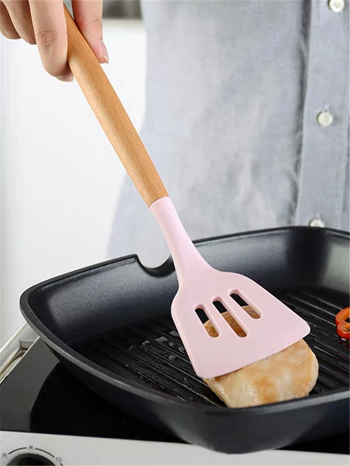 12 шт набор силиконовых кухонных принадлежностей с антипригарным шпателем лопата