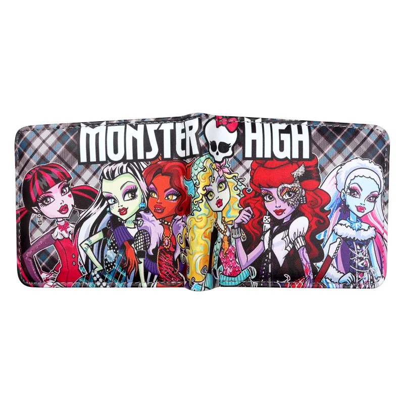 Двойной кошелек Monster High для девочек-подростков модный с куклой и карманом монет |