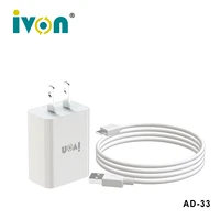 ivon 5v 2 1a usb charger kit for iphone fast wall charger eu adapter for samsung xiaomi huawei sony tecno mobile phone charger