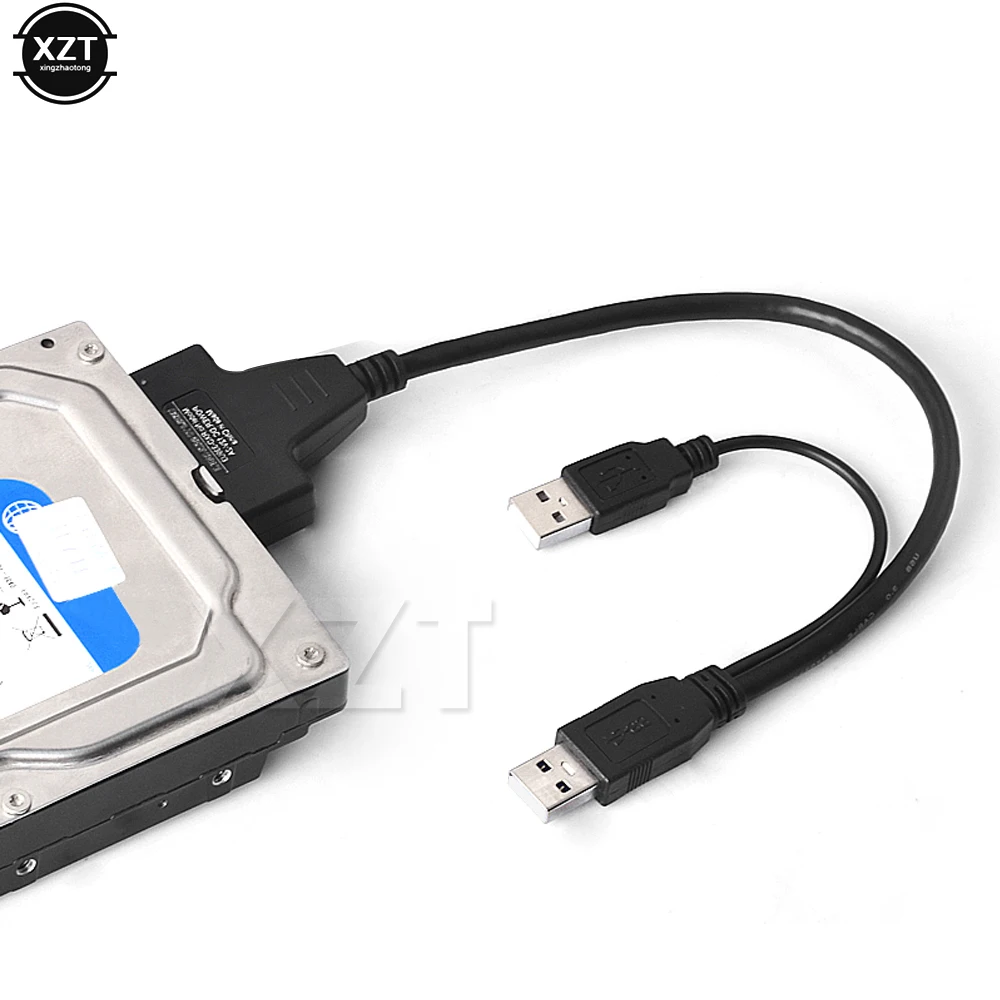 Лидер продаж адаптер для жесткого диска и HDD с двойным USB 2 0 на Sata 22 Pin 5 дюйма