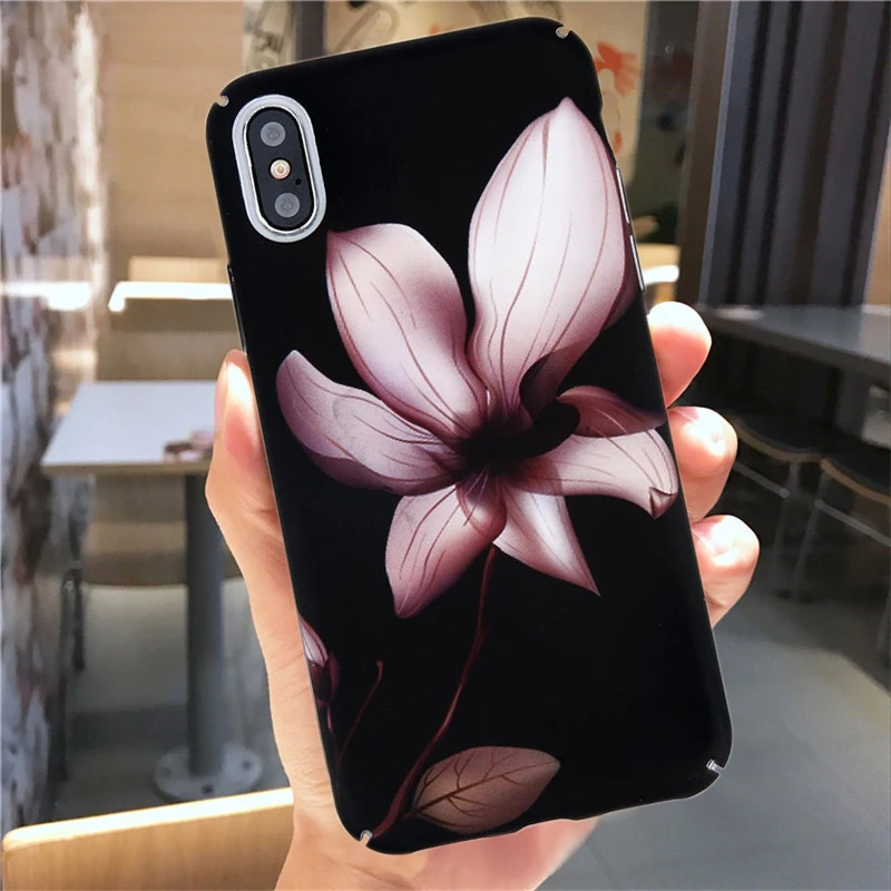 Lovebay цветок листья чехол для телефона в форме кактуса IPhone X XS 7 8 Plus Жесткий ПК