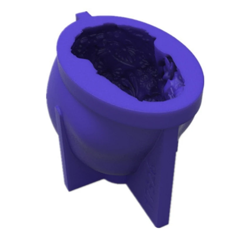 

L5YA 3D Flower Lace Skull Mold Epoxy Plaster Mold Making Soap Candle Jewelry