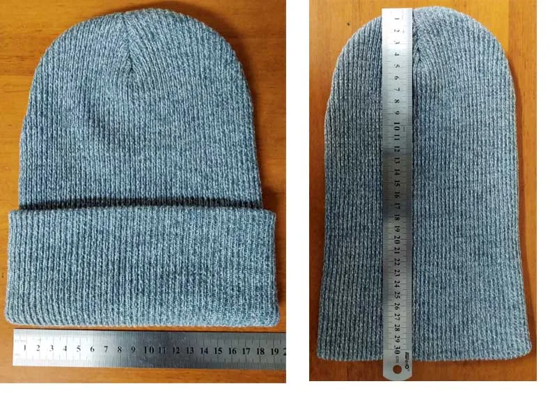 US size Winter Beanies Stitch Your LOGO Adult Beanie Custom Thickness Warm skull caps Hip Hop Knitted Hat Customized 10pcs a lot