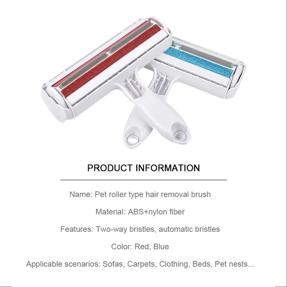 

Pet Hair Remover Roller Brush Dog Cat Hair Furniture Self-Cleaning Lint Pet Hair Remover Multi-Function Tool