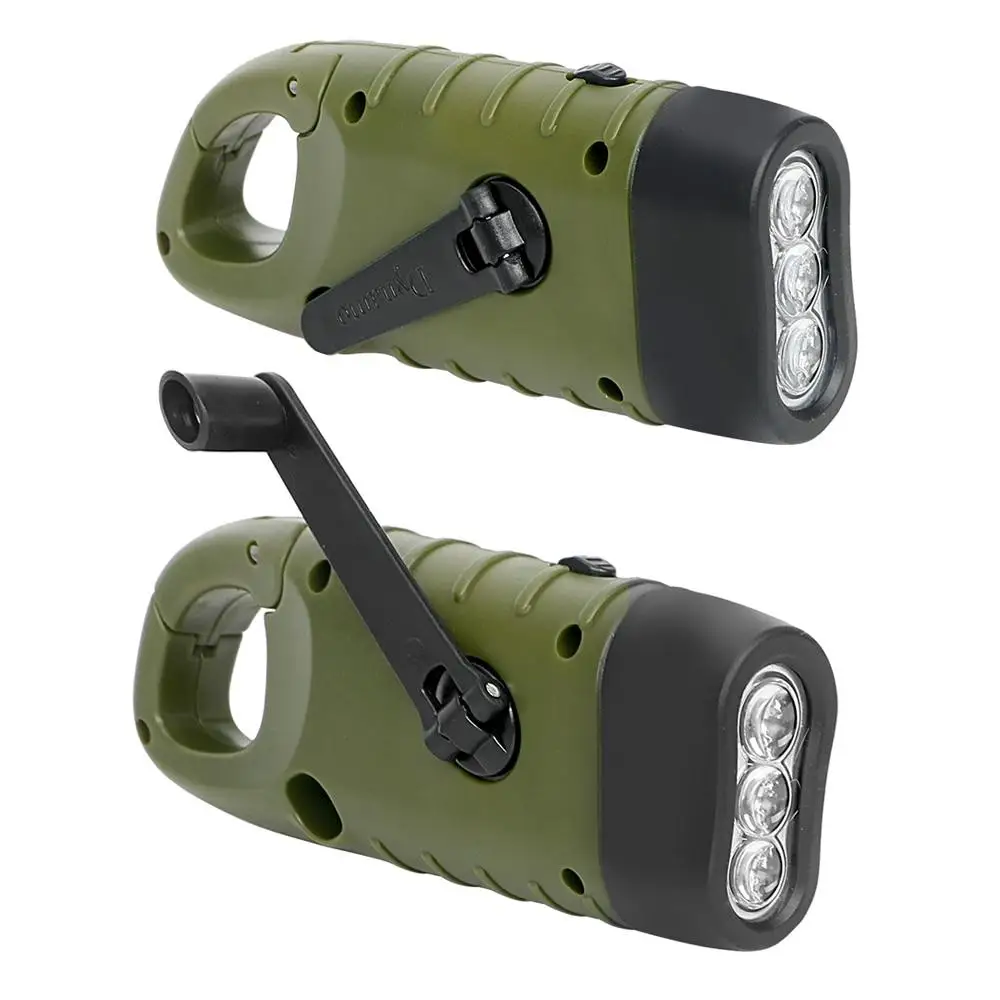 Portable LED Flashlight Hand Crank Dynamo Torch Lantern Professional Solar Power Tent Light for Outdoor Camping Mountaineering | Освещение
