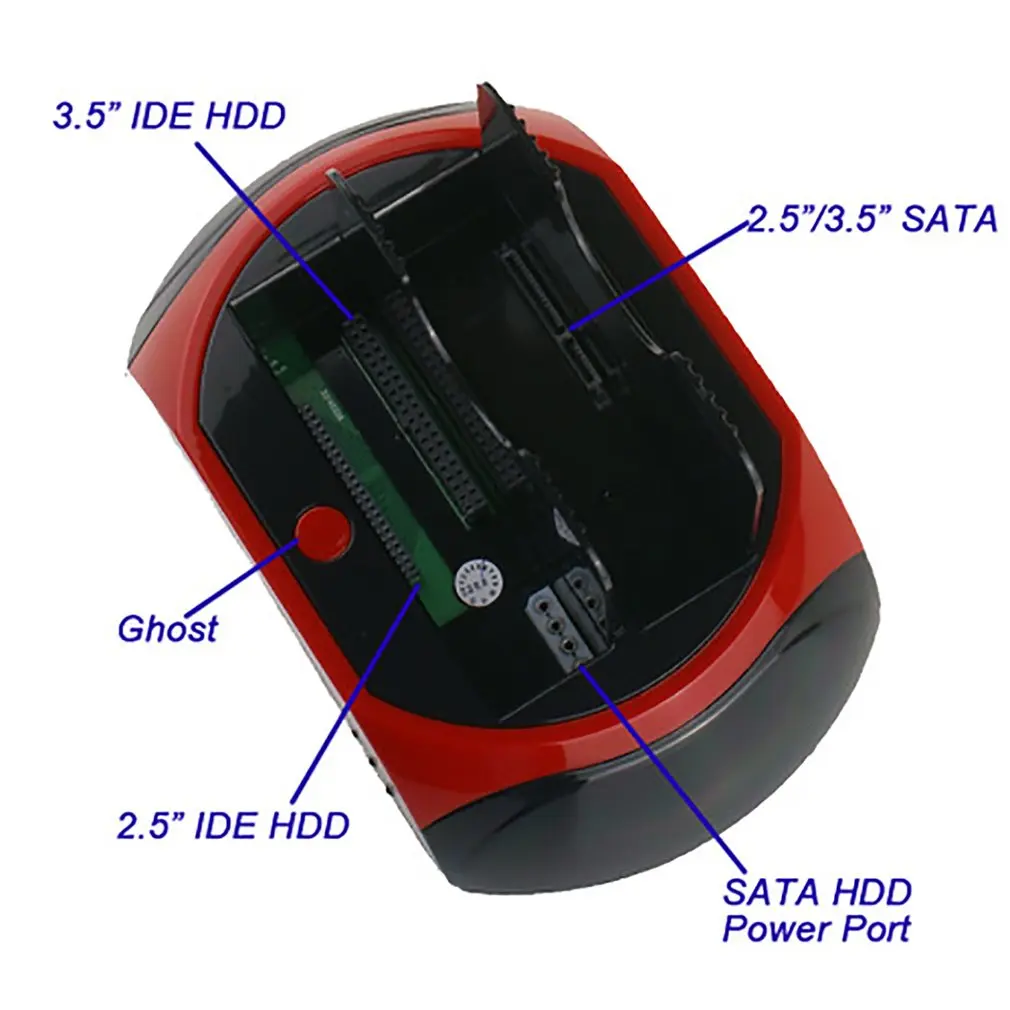 

High-speed Double Dock HDD Docking Station USB3.0 2.5inch 3.5inch SATA IDE Hub External Storage Enclosure Box EU type