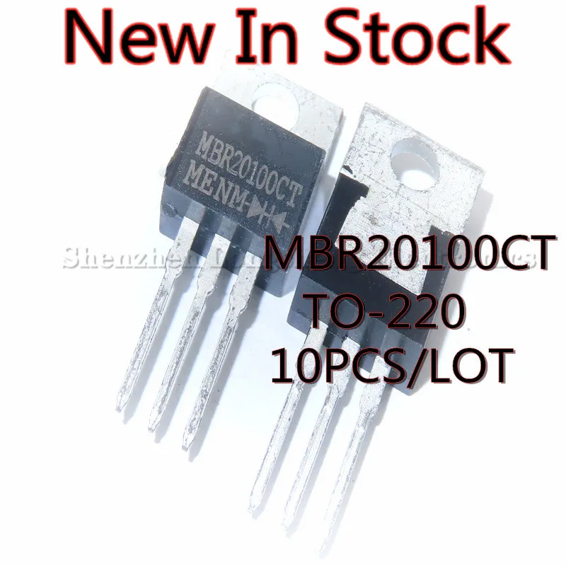 

10 шт./лот Новый MBR20100CT 20100CT встроенный TO220 Schottky 2 10A 100V в наличии