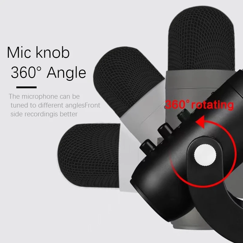Конденсаторный USB-микрофон для компьютера с поворотом на 360 градусов |