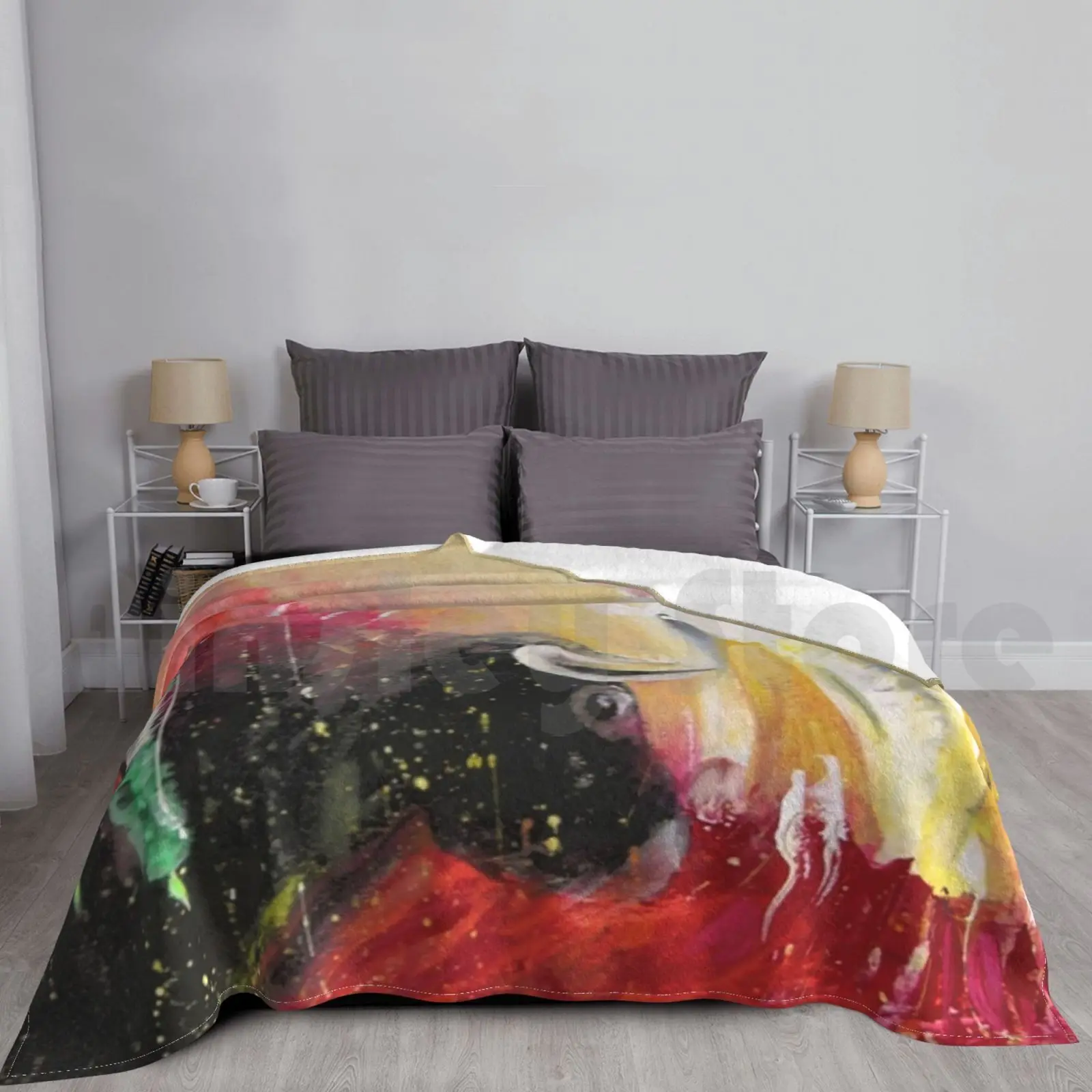 2011 одеяло Toro acrylic ICS 03 модная традиционная культура Испании фиеста животные быки