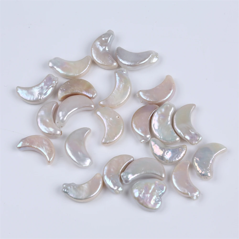 

Пресноводный жемчуг белого цвета в форме Луны 12*20 мм для изготовления ювелирных изделий