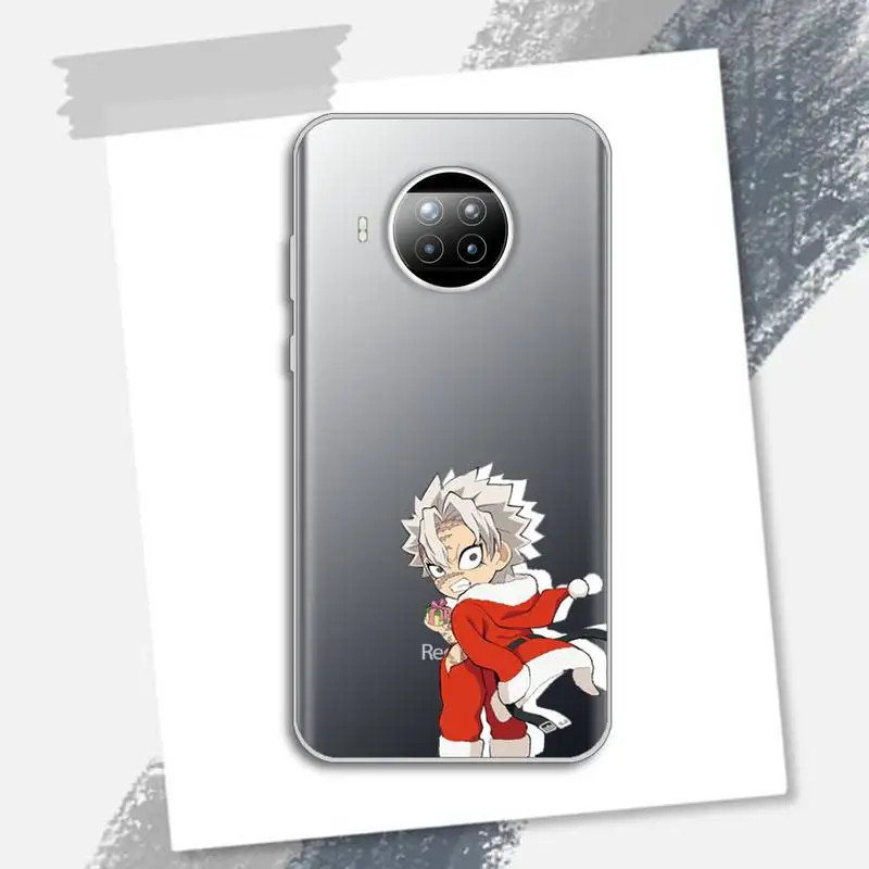 

Christmas Demon Slayer Phone Case Transparent for xiaomi redmi note 8 9 9s 11 10t lite pro