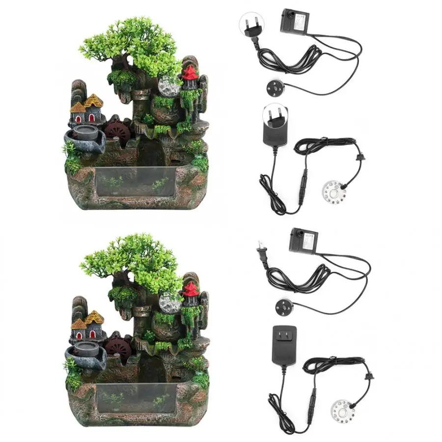 Полимерный Настольный рокерный фонтан бонсай с распылителем для дома гостиной
