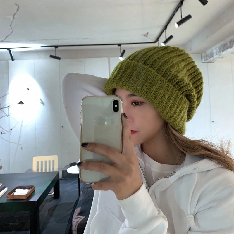 

Multicolor Women Knitting Fishermen Hat New Round Dome Temperament Fashion Tide All-match Autumn Winter 2021 1DD2660