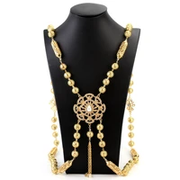 sunspicems elegent morocco chest shoulder chain for women wedding jewelry gold color crystal strap chain bride gift 2021