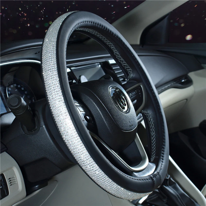 Спортивная кожаная искусственная кожа для Jaguar Lexus Cadillac чехол рулевого колеса