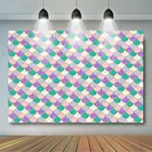 Фон для фотосъемки с изображением русалки украшения для вечеринки в честь Дня Рождения Ребенка фиолетовая розовая Русалка блестящие кусачки фон для фотостудии