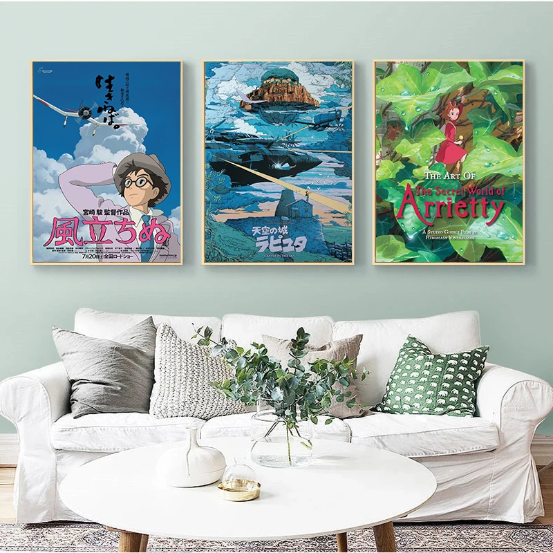 

Porco Rosso Up Castle in the Sky Hayao Miyazaki Classic Anime Poster wall art decoration poster style Home decoration poster