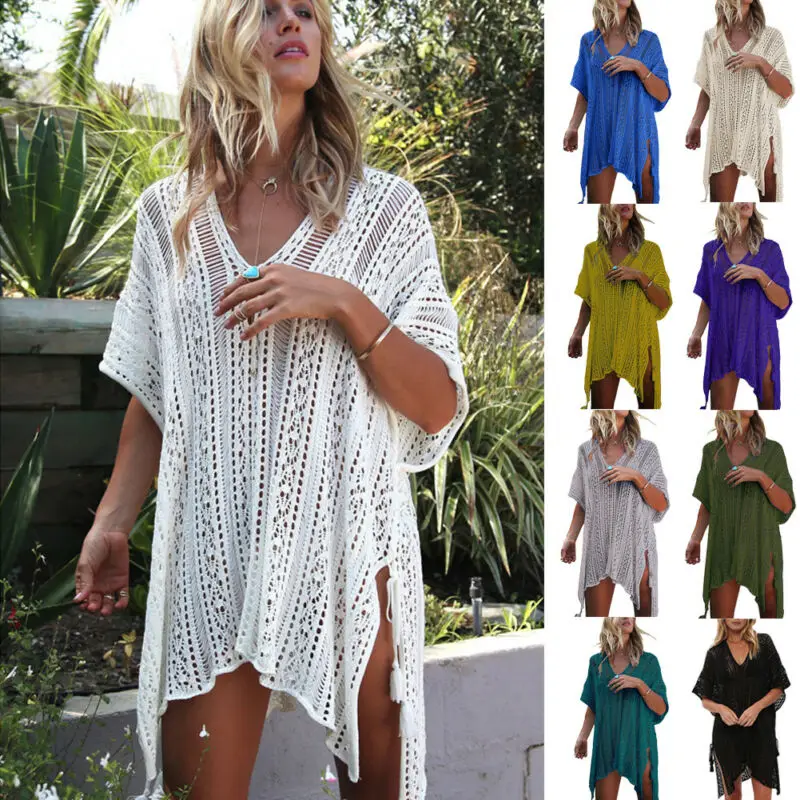 Пикантное женское пляжное платье Лето 2020 накидка-саронг белые Красочные Бикини