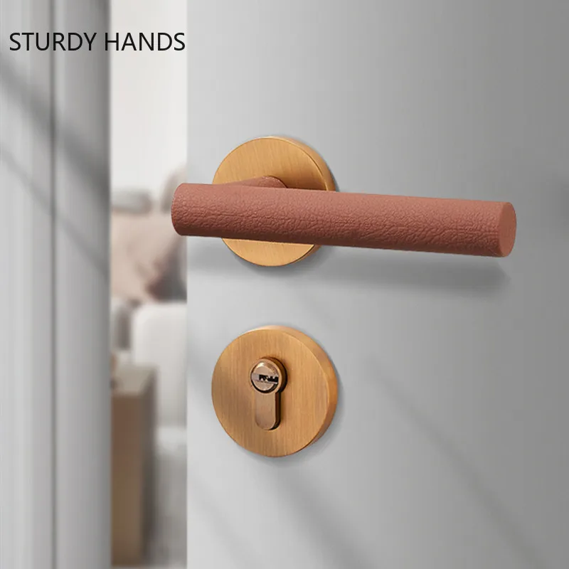 

Home Zinc Alloy Door Handle Lock Indoor Security Door Locks Children's Room Mute Split Lock Furniture Hardware Accessories