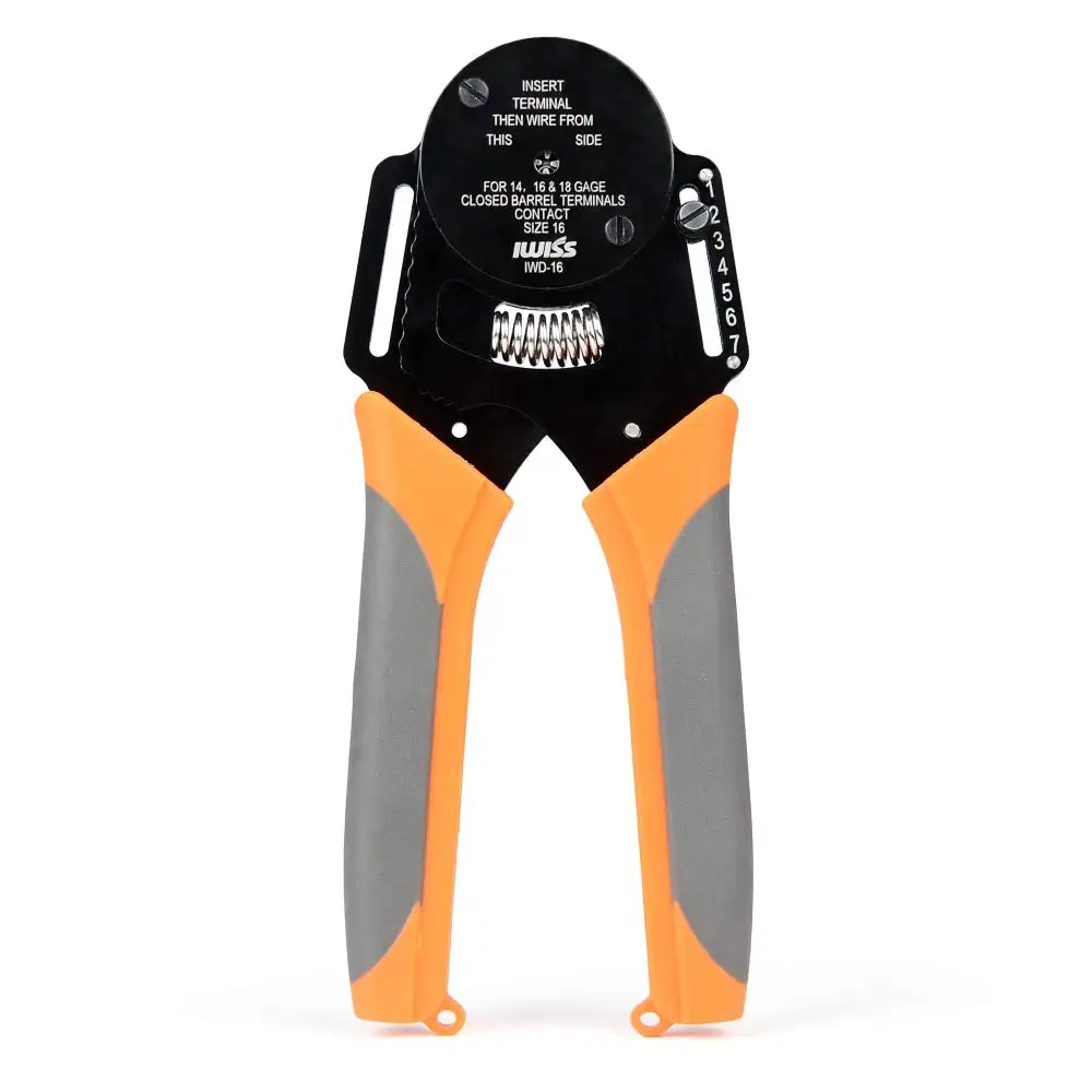

IWISS IWD-12/16/20 немецкий стиль Dechi разъем мини обжимные плоскогубцы, обрабатываемые клеммы, штыревые щипцы для мужчин и женщин