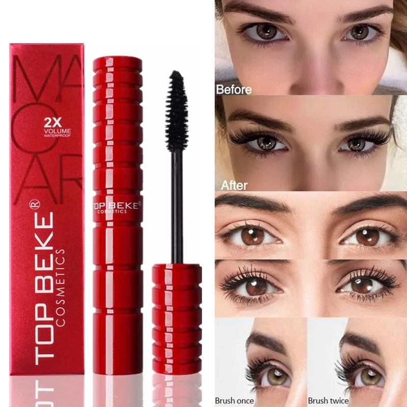 4D объем красная туба тушь для ресниц подкручивание густые ресницы водостойкая 3d