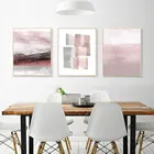 Плакат в скандинавском стиле, геометрический абстрактный холст, розовый стиль, картина с естественным видом, Художественная печать, Настенная картина для гостиной, домашний декор
