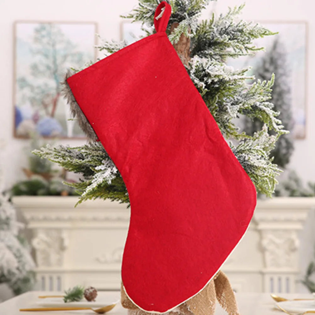 Клетчатые Рождественские Елочные лося чулки с принтом офисные не-тканые