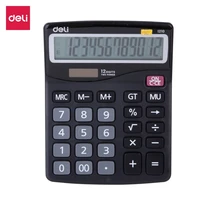 deli hot sale newest 1pcs office commercial calculator calculate tool battery powered 12 digit electronic calculator portable