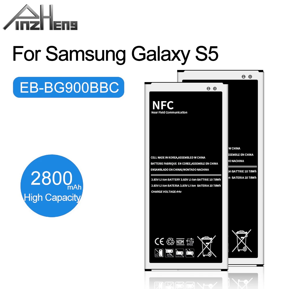 

PINZHENG 2800 мА/ч, EB-BG900BBC Мобильный телефон батарея для Samsung Galaxy S5 i9600 G900S G900F батарея Замена батареи сотового телефона