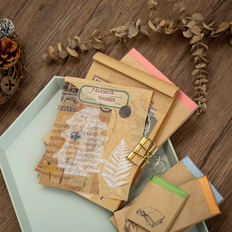 DIY скрапбук луковая бумага винтажная соль карманная книга коллаж 35 штук оптом без клея креативный счастливый план украшения Backgr