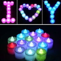 24pcsbox led candles colorful mini candle confession engagement birthday cake atmosphere decoration electronic candle supplies
